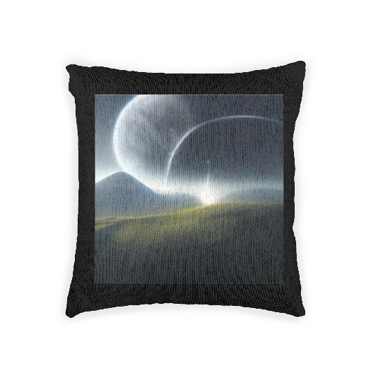 Green planet Woven Pillows