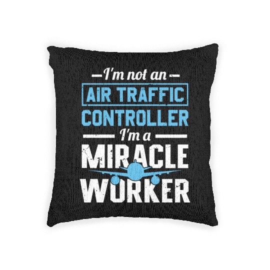 Air Traffic Controller ATC Flight Control Aircraft Woven Pillows