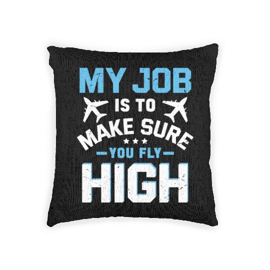 Air Traffic Controller ATC Flight Control Aircraft Woven Pillows