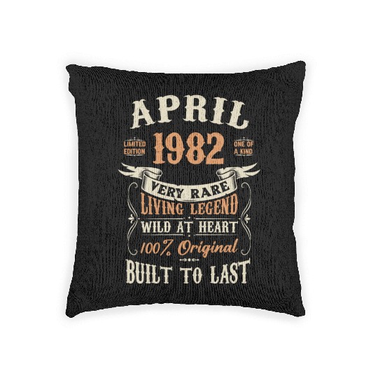 April 1982 Birthday Surprise Woven Pillows
