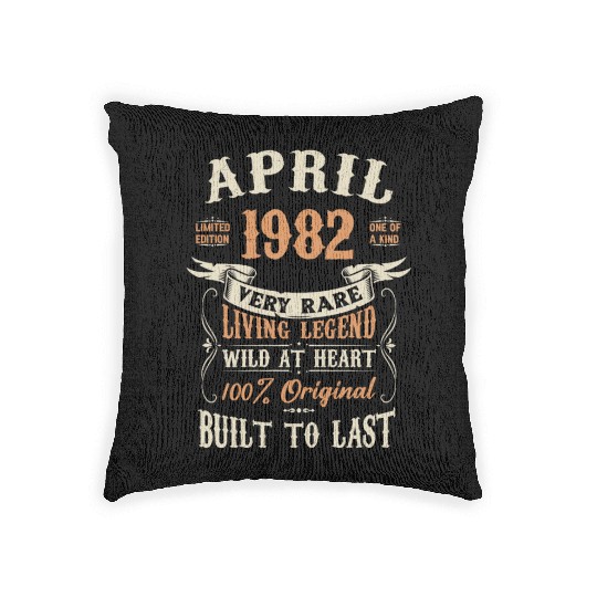 April 1982 Birthday Surprise Woven Pillows