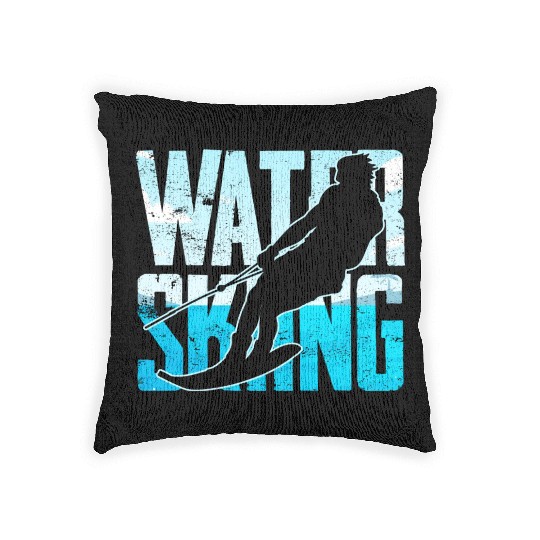 Great Water Skiing Gift Water Skiing Water Skier Woven Pillows