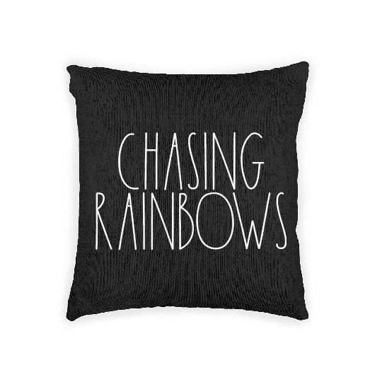 Chasing Rainbows White Rae Dunn Inspired Decor Woven Pillows