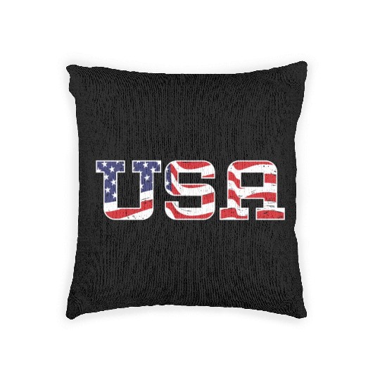 Patriotic America USA Flag 4th Of July American Woven Pillows
