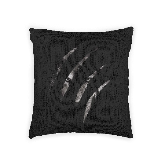 claws mark | Pack of Alpha Wolf were here Woven Pillows