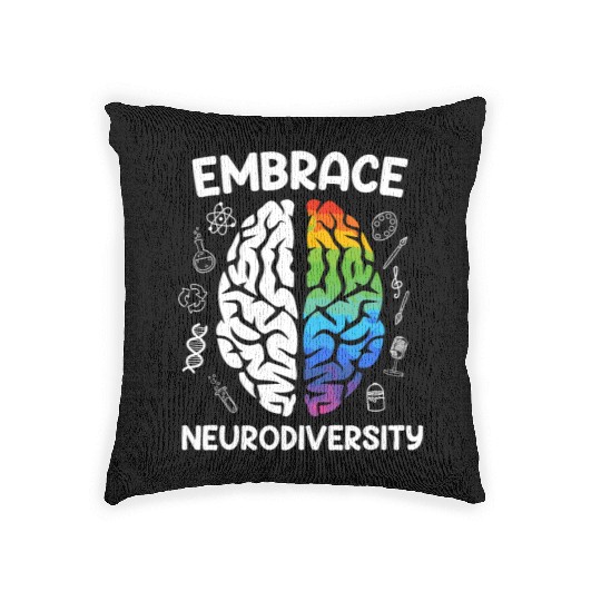 Autism Embrace Neurodiversity Autistics Woven Pillows