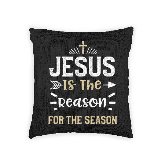 Jesus Is The Reason For The Season Woven Pillows