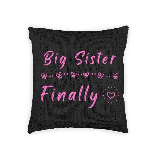Big Sister Finally Woven Pillows