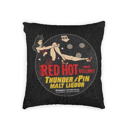 Vintage Bowler Malt Liquor Deluxe Woven Pillows