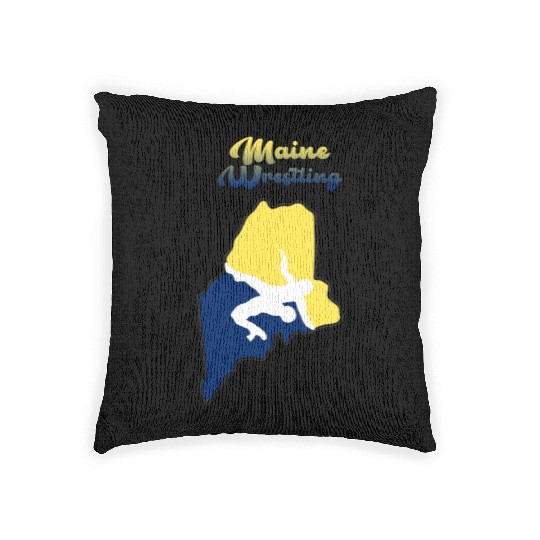 Maine Wrestling Woven Pillows