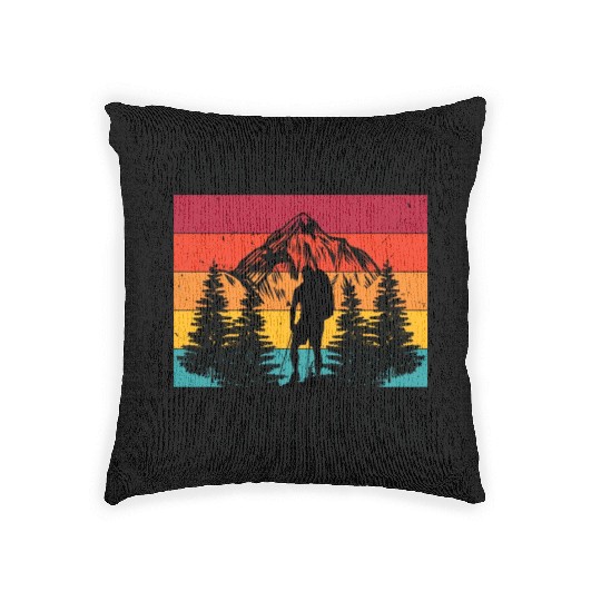 The Mountains Are Calling Outdoor Mountain Hiking Woven Pillows