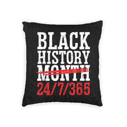 Black History Month 365 Days African American Peo Woven Pillows