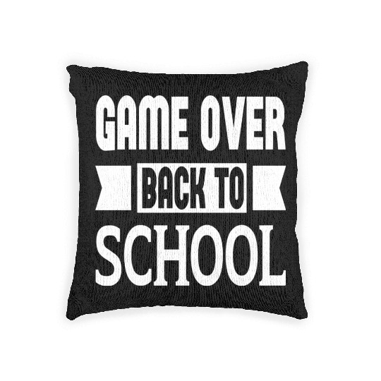 Game Over Back To School Woven Pillows
