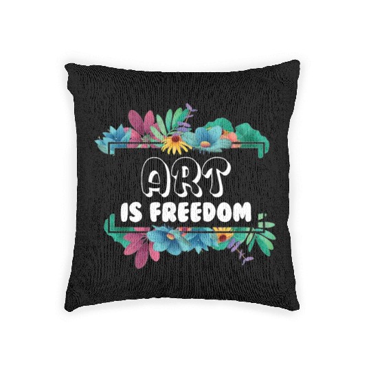 Art Is Freedom World History Art Day April 15 Woven Pillows