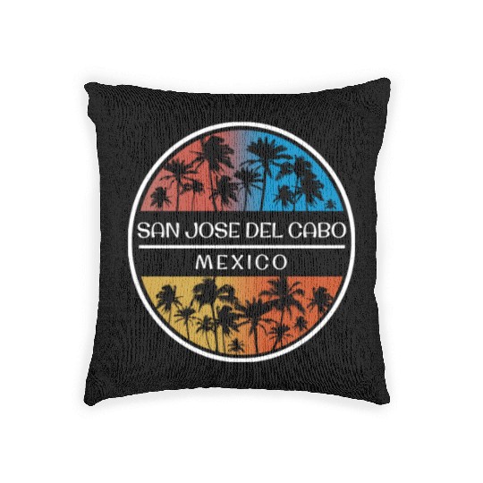 San Jose Del Cabo Mexico Stylish Vacation Woven Pillows