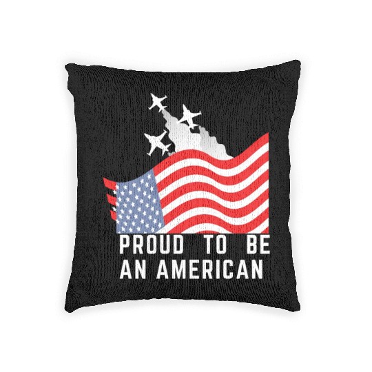 Wings of Liberty: Red, White, and Blue Plane Woven Pillows