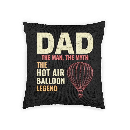 Hot Air Ballooning Hopper Balloon Dad Balloonist Woven Pillows