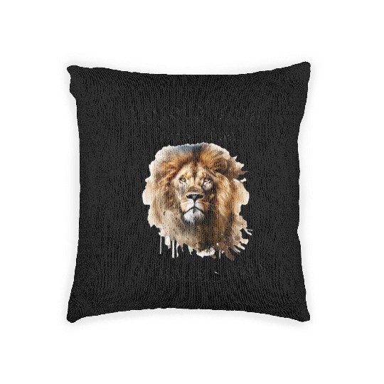 lonely lion quote Woven Pillows