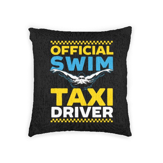 Official Swim Taxi Driver Taxi Taxicab Cab Driver Woven Pillows