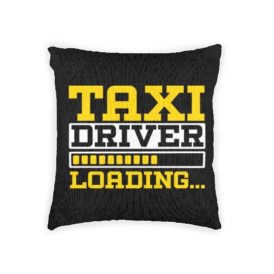 Taxi Driver Loading Taxicab Cab Driver Cabbie Woven Pillows