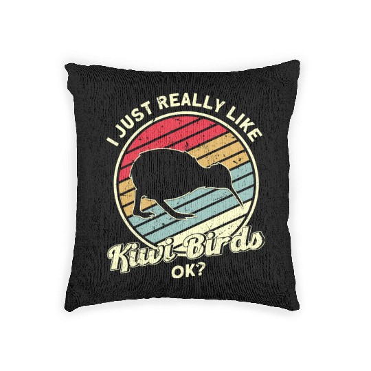 Bird Lover Endangered Species Kiwi Bird Woven Pillows