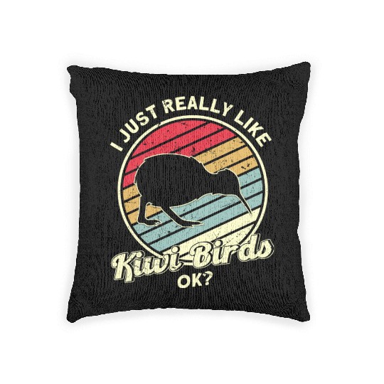 Bird Lover Endangered Species Kiwi Bird Woven Pillows