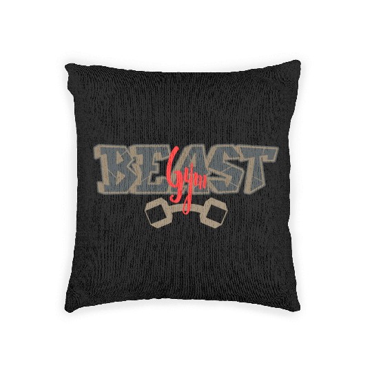 GYM BEAST. Woven Pillows