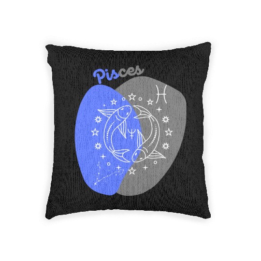Underwater Dreams: A Minimalist Pisces Design Woven Pillows