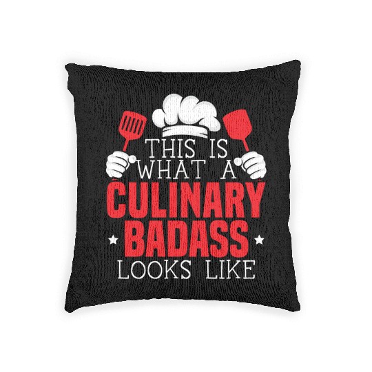 Culinary Gangster Pastry Chef Cooking Culinary Woven Pillows