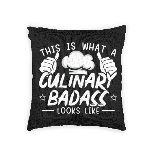 Culinary Gangster Pastry Chef Cooking Culinary Woven Pillows