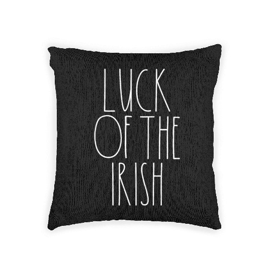 Luck of the Irish White Rae Dunn Inspired Decor Woven Pillows