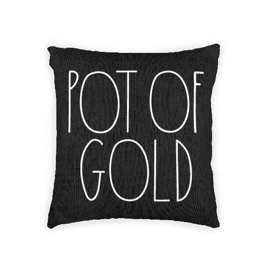Pot of Gold White Rae Dunn Inspired Minimalist Woven Pillows