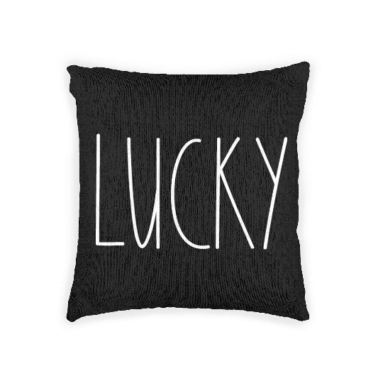 Lucky White Rae Dunn Inspired Minimalist Decor Woven Pillows