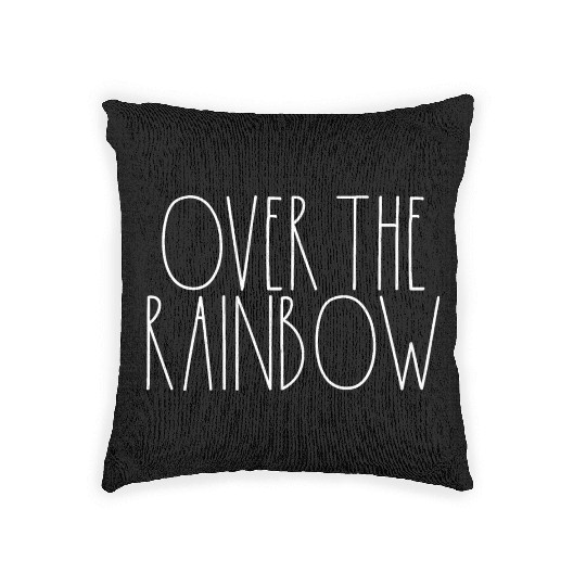 Over the Rainbow White Rae Dunn Inspired Decor Woven Pillows