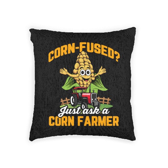 Corn Agriculture Crops Farming Farmer Woven Pillows