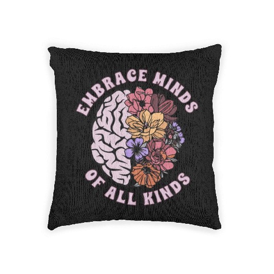Embrace Minds Of All Kinds Neurodiversity Woven Pillows