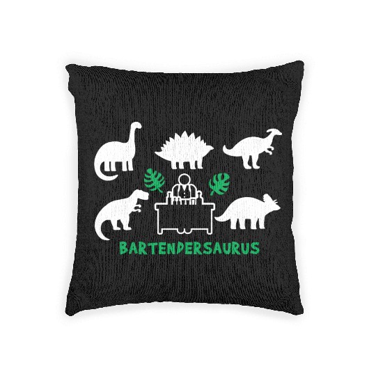 Bartender Saurus Dinosaurs Woven Pillows
