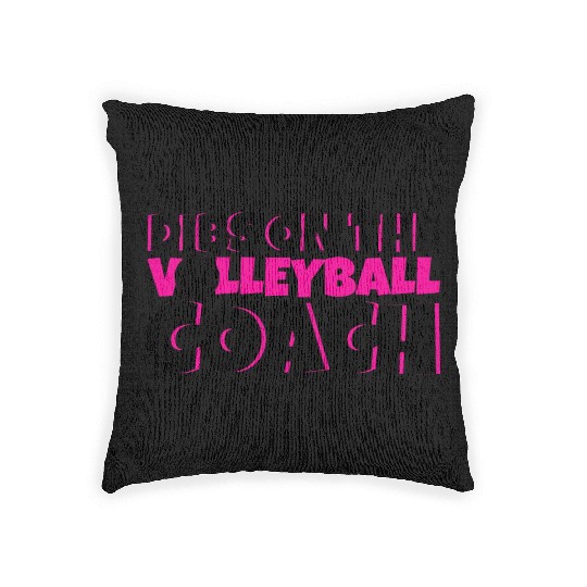 Dibs On The Volleyball Coach 4 Woven Pillows