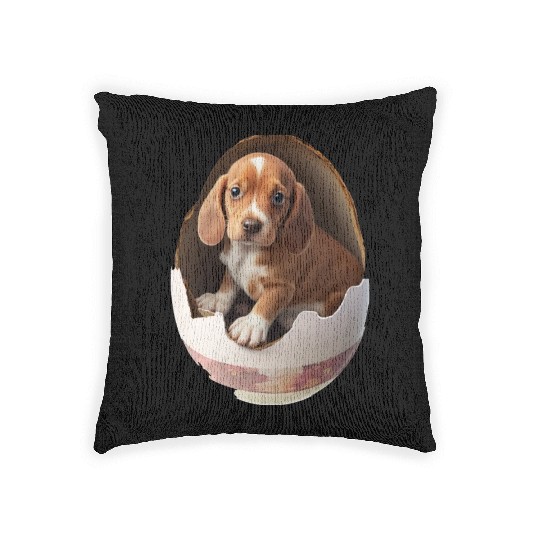 New Dog In The Egg Anubis japanese Sakura Woven Pillows