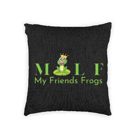 My Friends Frogs Man I Love Frogs Woven Pillows