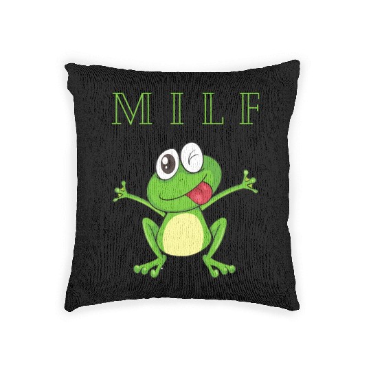 My Friends Frogs Man I Love Frogs Woven Pillows