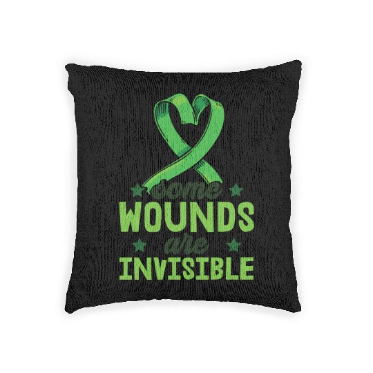 Mental Health Some Wounds Are Invisible Woven Pillows