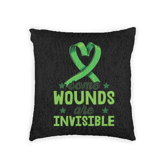 Mental Health Some Wounds Are Invisible Woven Pillows