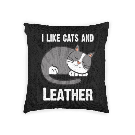 I Like Cats And The Skin - I Love Cats Woven Pillows