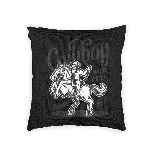 COWBOY WILD WEST TEXAS 1991 Woven Pillows