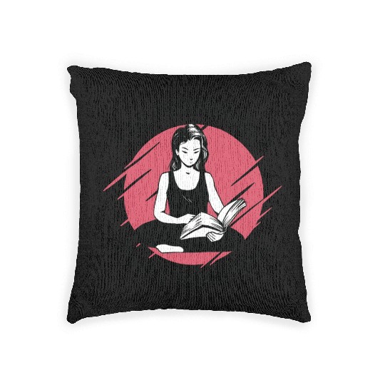 Busy Reading Book Lover Activity Book Literature Woven Pillows