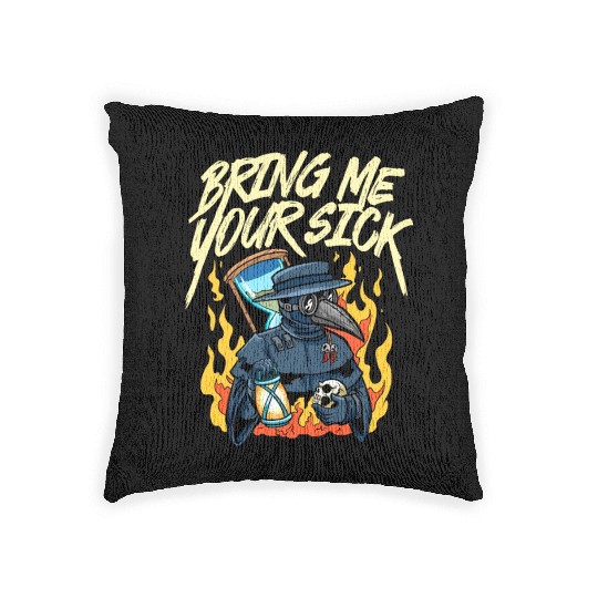 Plague Doctor Outfit Plague Doctor Mask Medicines Woven Pillows