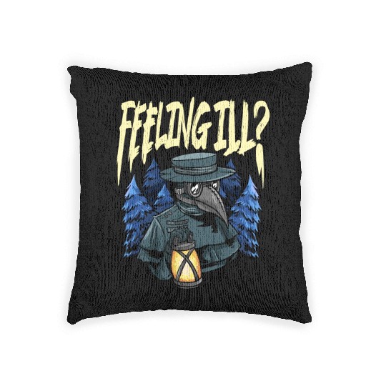 Plague Doctor Outfit Plague Doctor Mask Medicines Woven Pillows