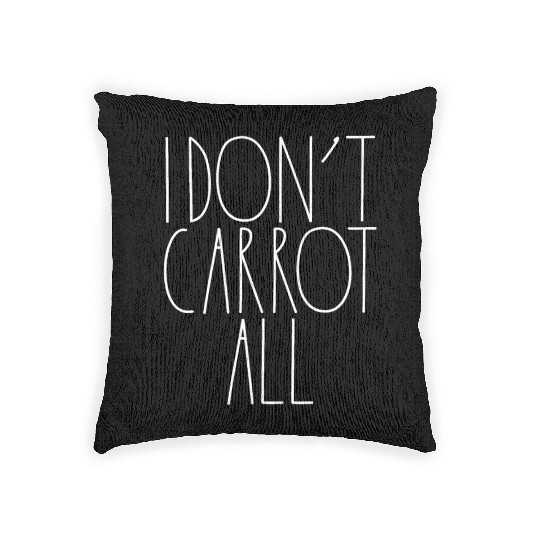 I Don't Carrot All White Rae Dunn Inspired Decor Woven Pillows