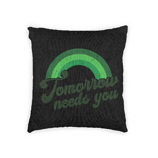 Rainbow Mental Health Tomorrow Needs You Woven Pillows